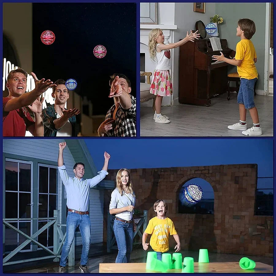 Luminous flying ball for fun and interactive games