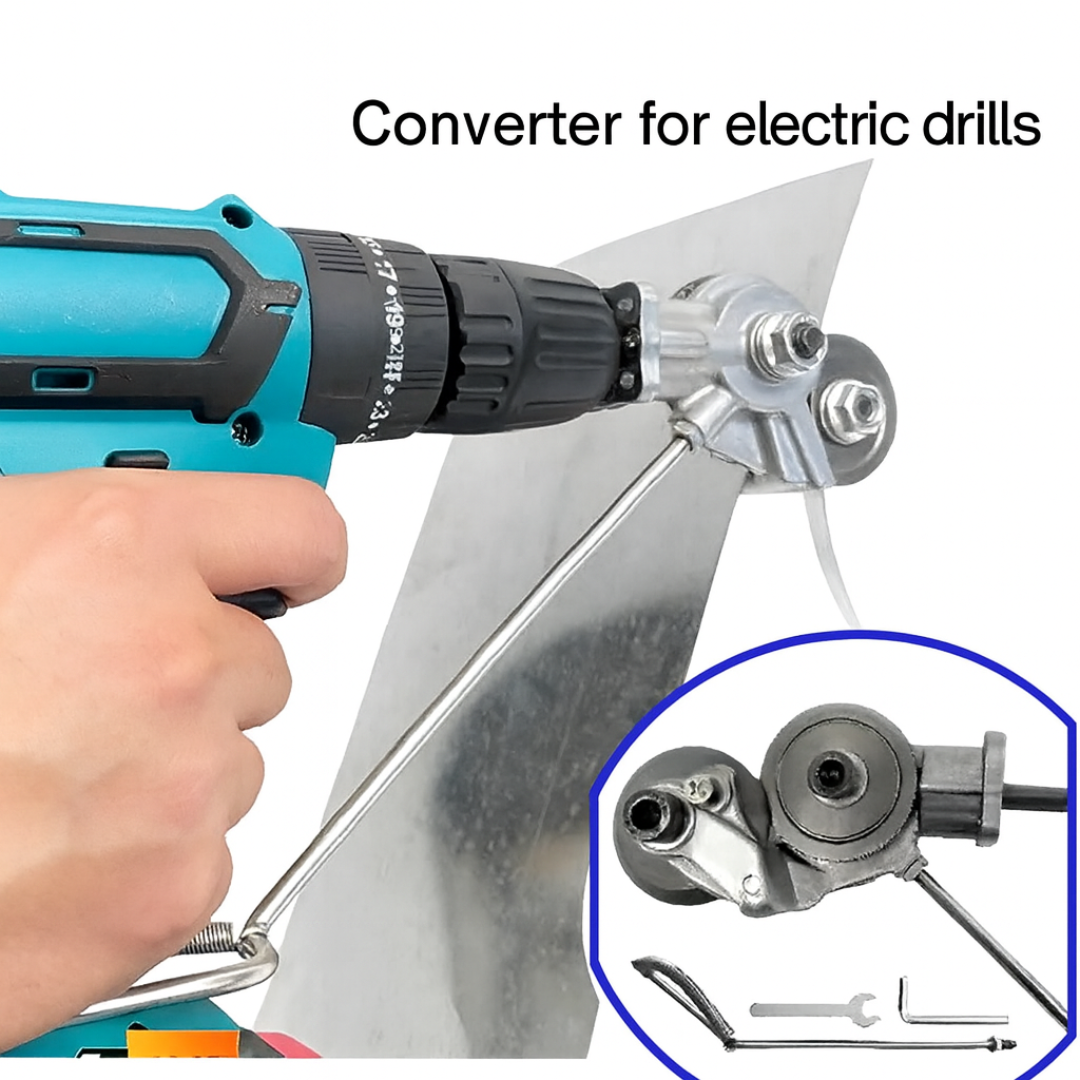 Metal cutter for drills – Precisely cuts sheet metal, aluminum & plastic