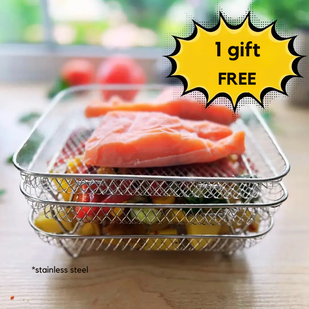 Stackable fryer baskets - More space, better cooking