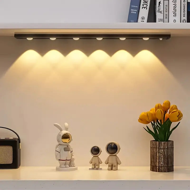 Adhesive LED lamp with smart motion sensor