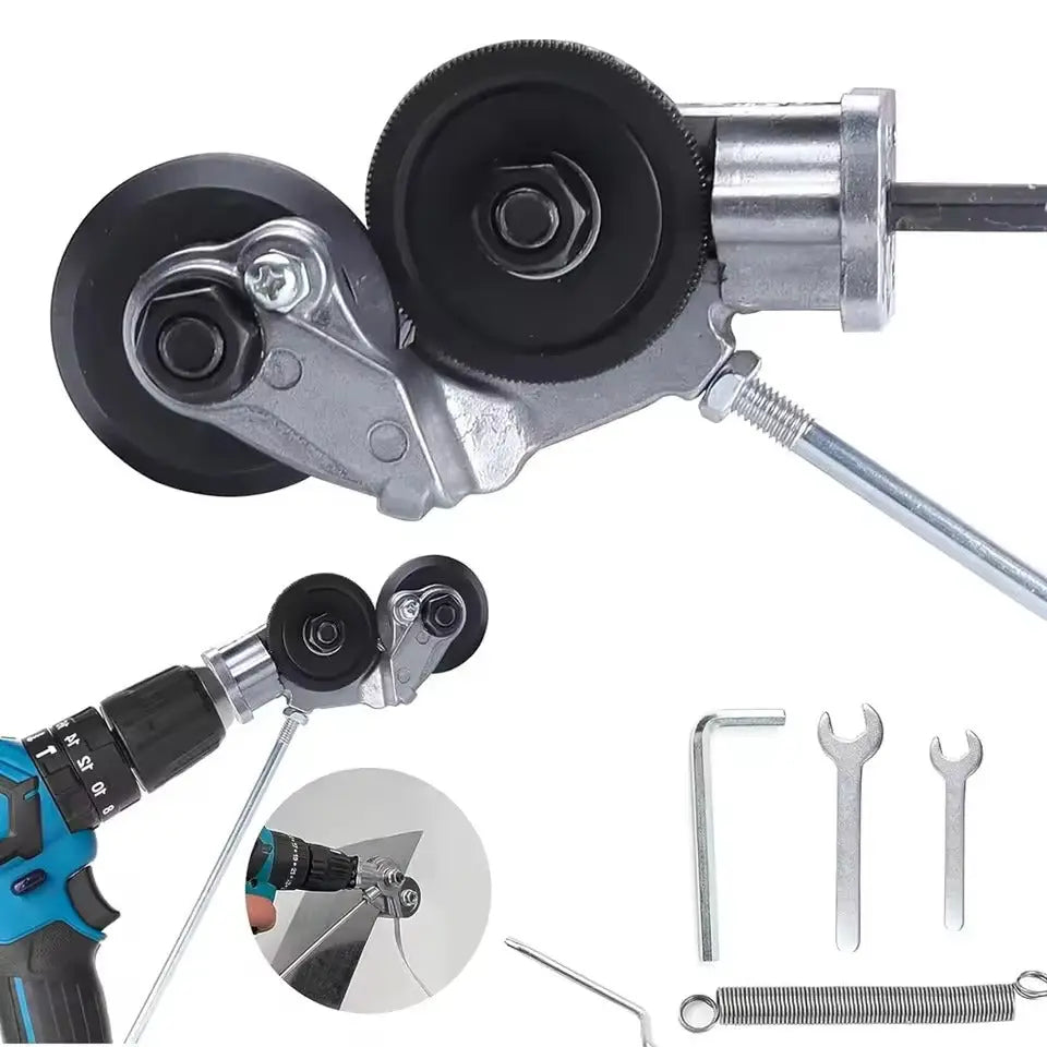 Metal cutter for drills – Precisely cuts sheet metal, aluminum & plastic