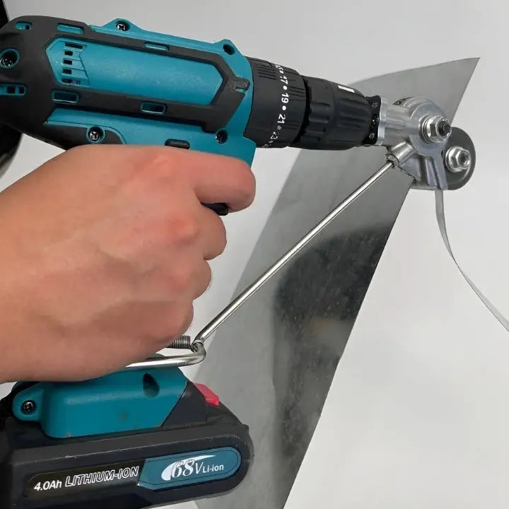 Metal cutter for drills – Precisely cuts sheet metal, aluminum & plastic