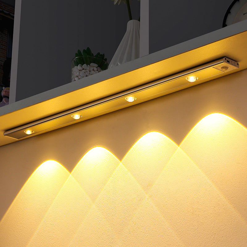 Adhesive LED lamp with smart motion sensor