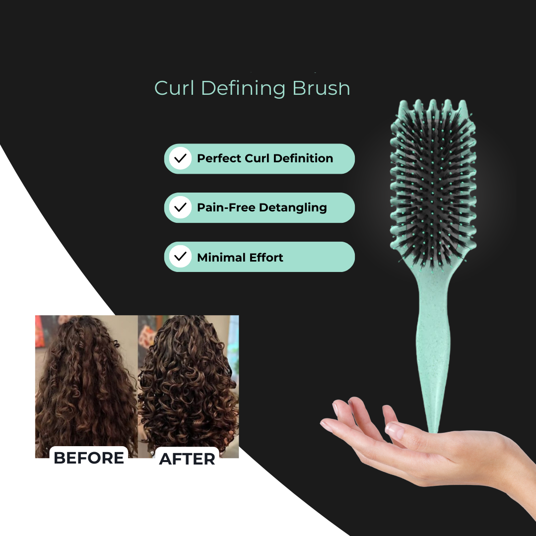 Hair brush for defined curls without frizz
