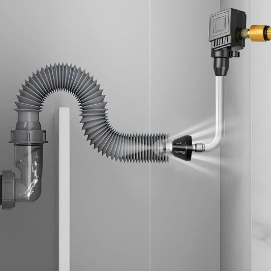 Drain cleaner nozzle for high-pressure cleaners – remove blockages in seconds