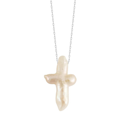 Pearl Cross Necklace