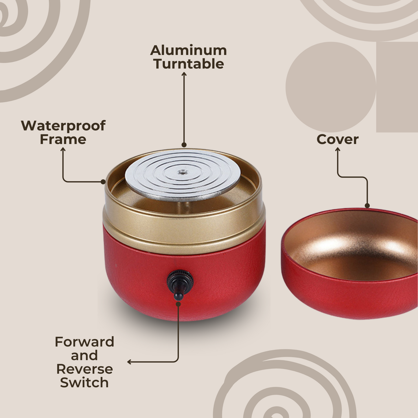 Poterio | Mini Portable Pottery Machine (FREE 8 Sculpting Tools)