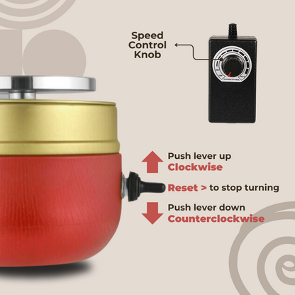 Poterio | Mini Portable Pottery Machine (FREE 8 Sculpting Tools)