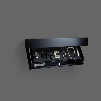Wall shelf with hidden storage space