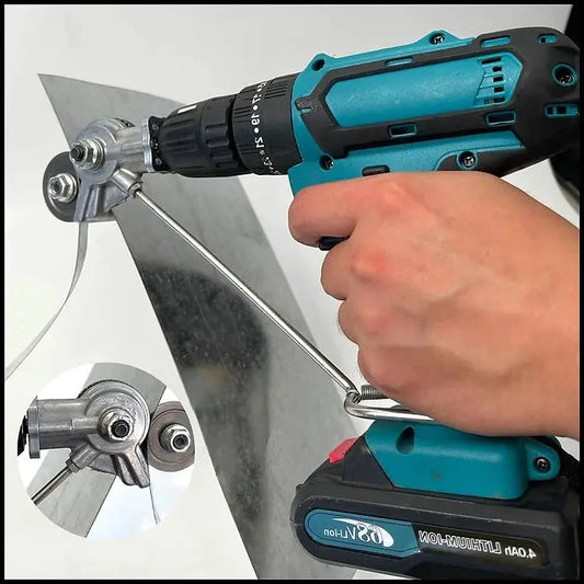 Metal cutter for drills – Precisely cuts sheet metal, aluminum & plastic