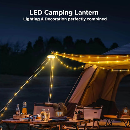 4-in-1 camping lamp with USB – fairy lights, lantern & power bank for outdoor adventures