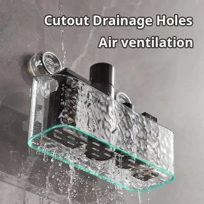 Practical wall shelf without drilling for the bathroom